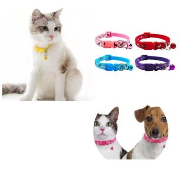 Imagem de Coleira Ajustável Pet Gato Cachorro Guizo Sino 20 a 33cm - Novo Seculo