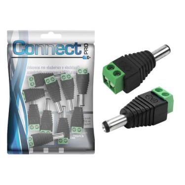 Imagem de 10x Conector Plug P4 Macho Com Borne P/ Cftv Câmera Fonte - CONNECT PR