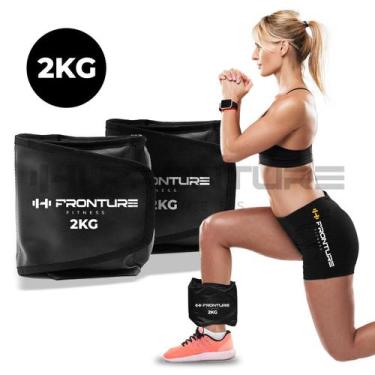Imagem de Caneleira de Peso 2KG PAR Tornozeleira Profissional Academia Musculaça