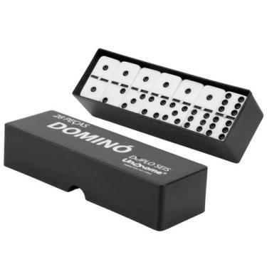 Imagem de Jogo Dominó Resina Profissional Pesado Com Estojo 28 Peças - Unyhome