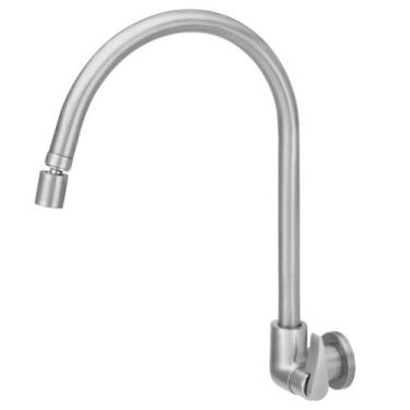Imagem de Torneira Cozinha Ar.Articulado Parede Inox Escovado Alavanca - Modelar