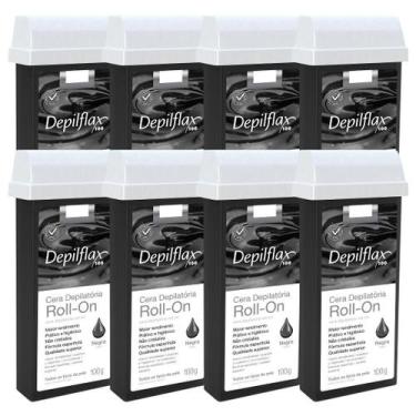 Imagem de Kit 8 Refil Cera Depilatoria Corporal Profissional Depilação Roll On D