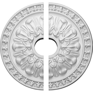 Imagem de Medalhão de teto Ekena Millwork 45 cm de diâmetro externo x 9 cm de ID x 3,5 cm de profundidade P Varsóvia, Divisor, 18"OD x 3 1/2"ID x 1 3/8"P (Fits Canopies up to 3 1/2"), Factory Primed