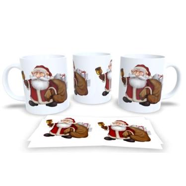 Imagem de Canecas de Porcelana Personalizadas Papai Noel - Estampa Sublimada, Mo