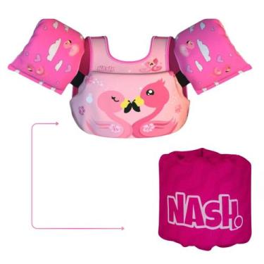 Imagem de Kit Bóia Auxiliar com Colete Salva Vidas Infantil 25 kg Personagens - 