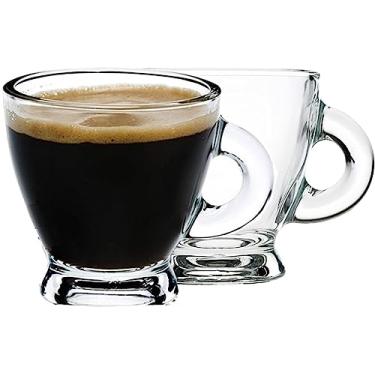 Imagem de BOHEM'S Copos de café expresso, 90 g pequeno Demitasse vidro transparente, conjunto de 2, copos de café expresso, copos de café expresso transparente, Tazas de Cafe Expreso