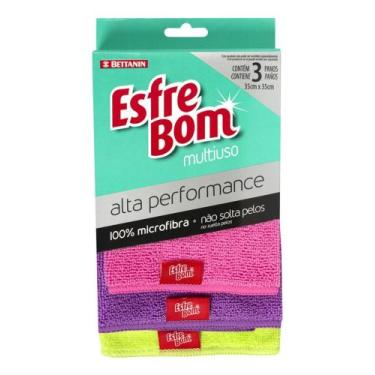 Imagem de 3 Pano Multiuso Limpeza Microfibra Reutilizável Alta Performance - Esf
