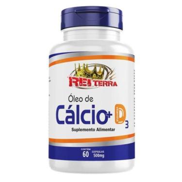 Imagem de Óleo De Cálcio + Vitamina D3 60 Capsulas 500mg Rei Terra, Sem sabor