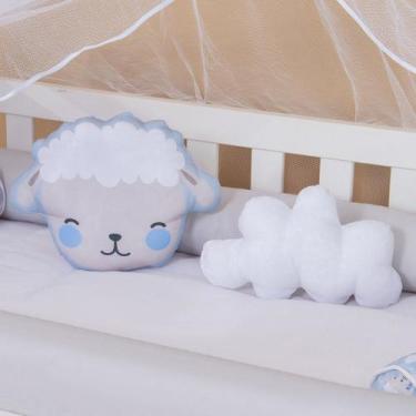 Imagem de Kit Almofadas Decorativas Infantil Ovelhinha Azul - Miguel Baby