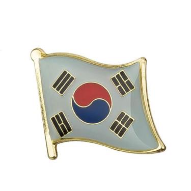 Imagem de Broche Bandeira Coreia Do Sul Pin Diplomático Kpop Coreano