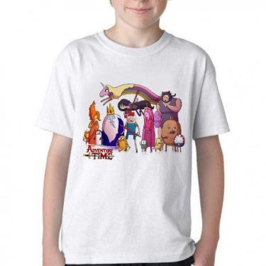 Imagem de Camiseta Infantil ou adulto  Adventure Time todos personagens Blusa Cr