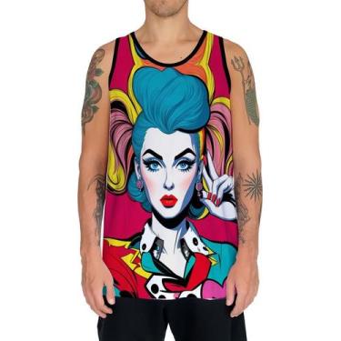 Imagem de Camiseta Regata Tshirt Pin Up Mu.lher Morena Pop Art Moda 2 - Enjoy Sh