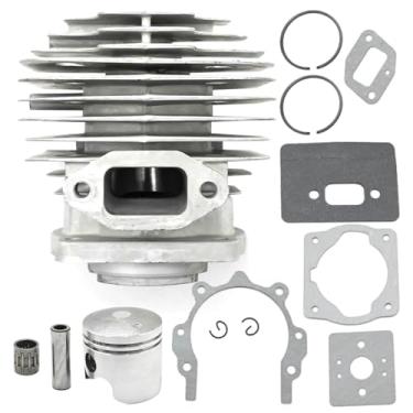 Imagem de Saihisday Kit de pistão de cilindro, kit de anel de pistão de cilindro grande de 40 mm, substituição para bicicleta motorizada de motor de 2 tempos 66cc 80cc