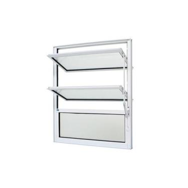 Imagem de Janela Basculante em Alumínio Branco Duraline Fix 60x40x3cm 3 folhas J
