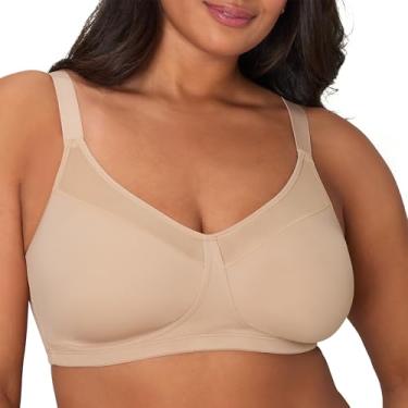 Imagem de Playtex Sutiã feminino minimizador de 18 horas, sutiã macio de cobertura total, sutiã camiseta sem fio, Nude., 38C
