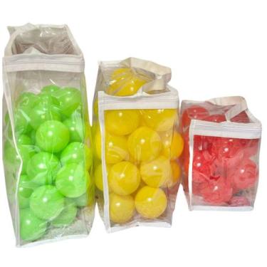 Imagem de Kit 3x Bolsa para armazenamento de brinquedos, P/M/G Branco - BOM CLOS