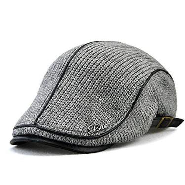 Imagem de Boina Italiana Estilosa de Lã Masculina Moda Outono Inverno Boina De C