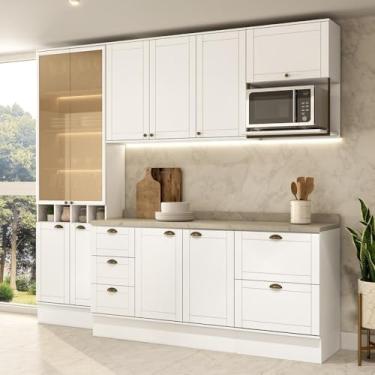 Imagem de Armário de Cozinha Completa c Balcão Milla Muse Carraro Branco