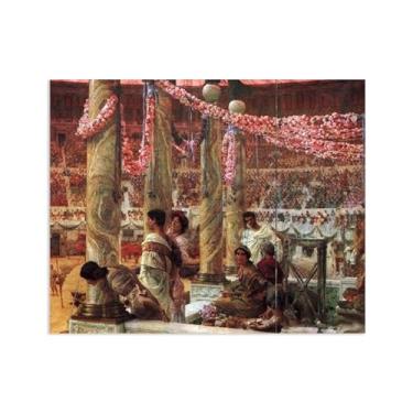 Imagem de MOBYAT Pôster Caracella and Geta por Lawrence Alma Tadema Impressões, reprodução de pintura a óleo, impressão giclée em tela, arte de parede pronta para pendurar para decoração de quarto de casa. 40 x