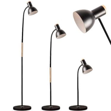 Imagem de Gimpo, Luminária de Piso Chão Coluna 155cm Regulável Flexível 360 Graus Metal Gimpo KJTD-721-PRETO