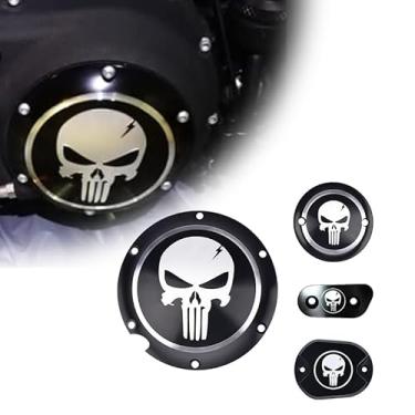 Imagem de Capa de alumínio Derby Capa de temporizador do motor com temporizador de freio cilindro de inspeção de corrente para Harley Davidson Sportster Iron XL883 1200 Forty Eight Seventy Two 48 72 Nightster