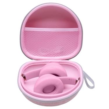 Imagem de Capa de fone de ouvido compatível com fones de ouvido dobráveis Beats, Skullcandy, JLab, JBL, BERIBES, TOZO, KVIDIO, Picun, Soundcore Q20i/Q20/Q30, rosa