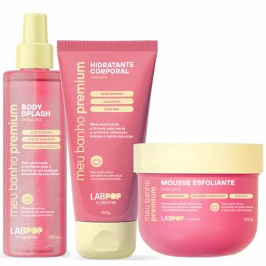 Imagem de Kit Labotrat Belle Pink Hidratante Corporal + Body Splash + Mousse Esfoliante