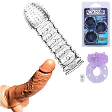 Imagem de Kit BigTora Prazer Dobrado - 2 Capa Peniana Extensora (Tranpararente e Cor pele) + 2 Kit Anel Peniano (3 anis e anel com vibrador) - Mais Estímulo, Mais Confiança