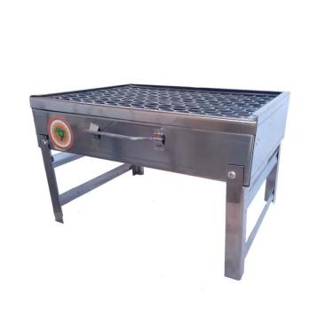 Imagem de Churrasqueira Malinha Portátil Inox com Grelha Galvanizada