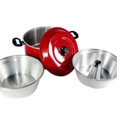 Imagem de Conjunto 6x1 Cozimento A Vapor Continental Vermelho (3pçs)