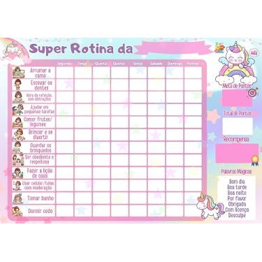 Imagem de Quadro Educativo Infantil Minha Rotina Planner Magnético Caneta Personalizada e Roda das Emoções – Tarefas Diárias, Pontos, Recompensa e Educação Positiva