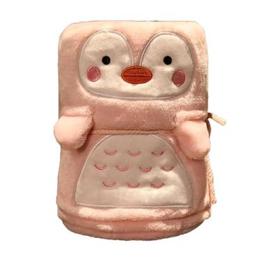 Imagem de Flannel Office Blain Nap Blain Sofá Cobertor Com Tiras Práticas Design de Formato de Animal Portátil Amigável para a Pele para Dormir Dormitório (80x100cm / 31.5x39.4in)