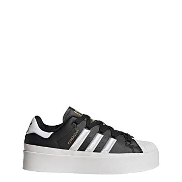 Imagem de adidas Tênis feminino Superstar Bonega, Núcleo preto/branco nuvem/dourado metálico, 6.5