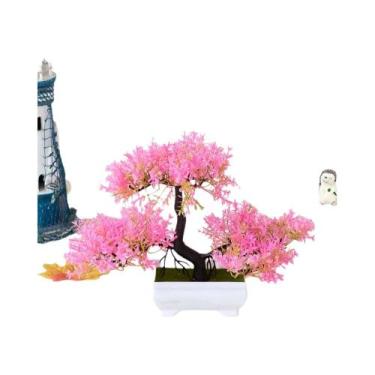 Imagem de Mini Bonsai Artificial em Vaso de Plástico - Decoração para Mesa e Jar