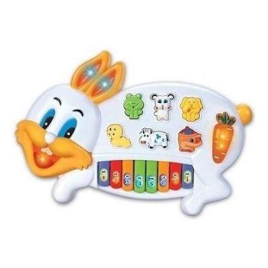 Imagem de Piano / Pianinho Musical Coelhinho - Braskit - Braskit Ind.com.brinque
