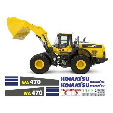 Imagem de Adesivos Compatível Pá Carregadeira Komatsu Wa470+ Etiquetas - SPTS