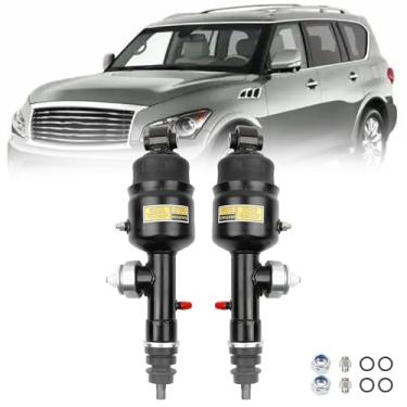 Imagem de Dasbecan 56210-1LA4A 56211-1LA4A Amortecedor de suspensão hidráulica a ar traseiro esquerdo e direito compatível com Infiniti QX56 2011-2013 Infiniti QX80 2014-2023 Substitui E6210-1LA7B E6211-1LA7B