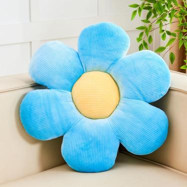 Imagem de Almofada de flores Kcvvcr Blue Soft 50cm decorativa para sofá de cama