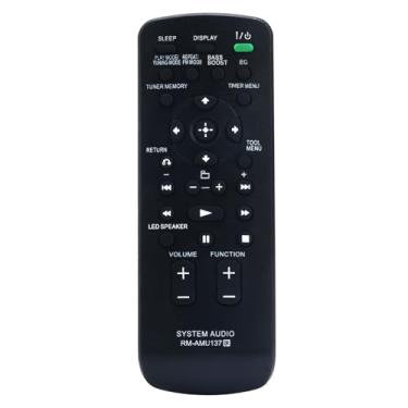 Imagem de RM-AMU137 Controle remoto de substituição para sistema de ancoragem de áudio residencial Sony RDH-GTK33Ip RDH-GTK11iP FST-GTK11iP FST-GTK33iP Sub RM-AMU009 CMT-FX300i SS-CFX200 HCD-FX300i CMT-HX35R HCD-HX35R SS-CHX35R LX30iR