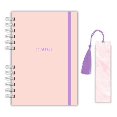 Imagem de Planner Não Datado com 224 Páginas – Capa Dura Sofisticada Rosa Claro Cor Neutra Pastel