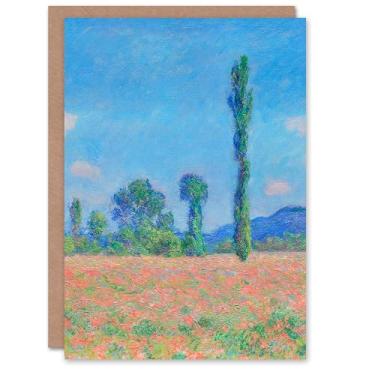 Imagem de Artery8 Cartão de arte Claude Monet Poppy Field in Giverny Landscape