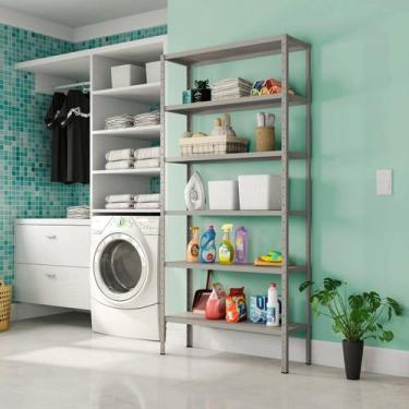 Imagem de Estante de Aço para Escritório Área de Serviço 5 Prateleiras 30cm Gêno