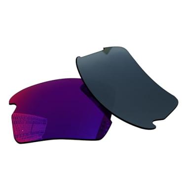 Imagem de Acefrog Lentes de reposição polarizadas de 1,5 mm para óculos de sol Oakley Flak 2.0 OO9295 59 mm, material atualizado, resistente a impactos, Midnight Sun-pc-pp, One Size