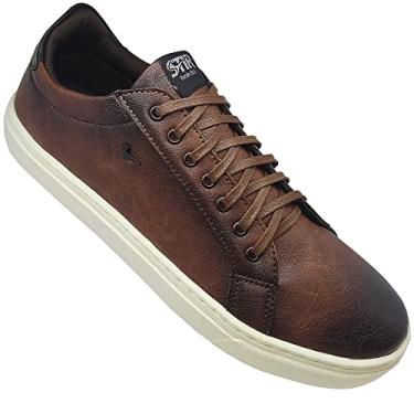 Imagem de Tênis Casual Sapatênis Stir Numeração Especial Tamanho:47;Gênero:Homem;Cor:Marrom