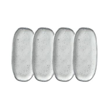 Imagem de Conjunto de Travessas Oval Rasa Mini Porto Brasil Orgânico Echo 16,5x8cm - 4 Peças	