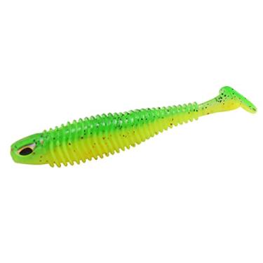 Imagem de ZZTWER Isca macia de pesca Shad Frog Foot Jig Wobblers Isca de silicone artificial 8 cm 11 cm olhos 3D para equipamento de pesca de robalo lúcio