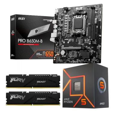 Imagem de KIT TOPSYSTEM AMD RYZEN 5 8600G, 16GB 5200MHZ DDR5, MB PRO B650
