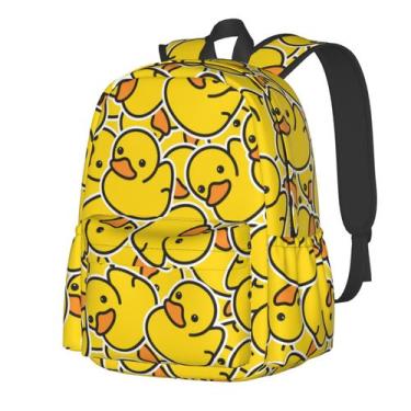Imagem de Mochila para laptop Jbofyee Cute Rubber Ducky Yellow para adultos