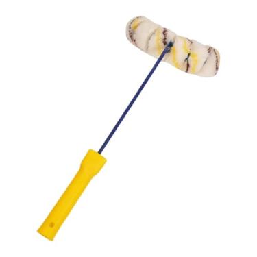 Imagem de FLCPJGV Rolo de pintura para tubos para superfícies curvas e espaços apertados, profissional com estrutura para postes, limpeza de canos de água e andaimes, 6 Rodas