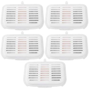 Imagem de Briny River 5 peças de filtro de fonte de água sem fio compatível com Eversweet Max 3,105.2 ml/3L fonte automática para gatos 13,2 x 10 cm filtros de purificação de água para animais de estimação